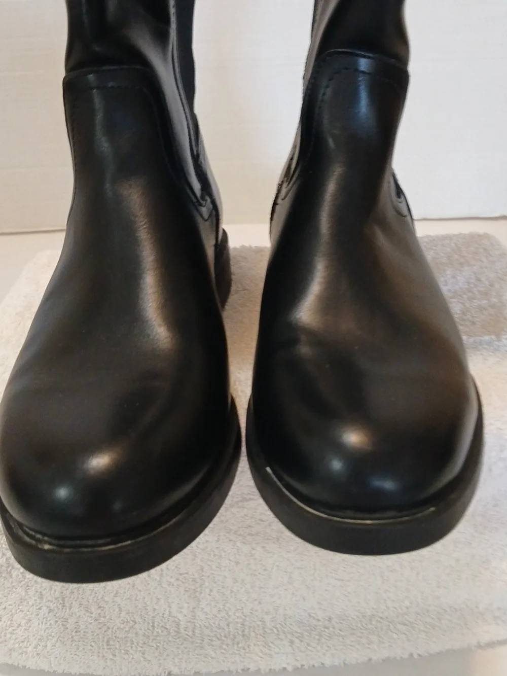 St Johns Bay Black Winterwood Riding Boots Quilted Shaft Buckle Zip W-9